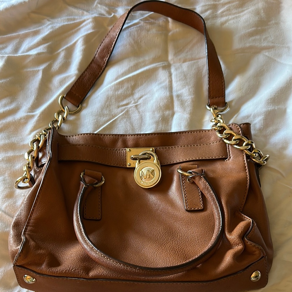 Michael Kors Brown Leather Shoulder Bag